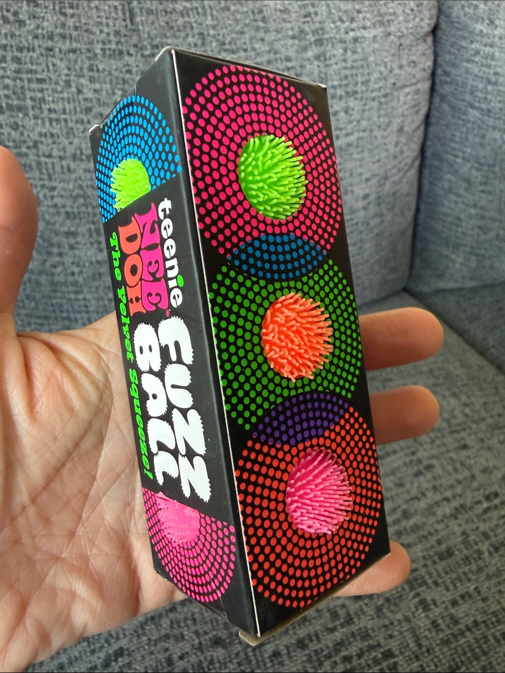 BNIB Teenie NeeDoh Fuzz Ball: The Velvet Squeeze, 3 Pack (Green/Orange/Pink)